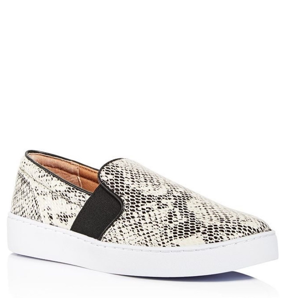 Vionic Demetra Snake Embossed Animal Print Leather Slip On Sneakers Size 8